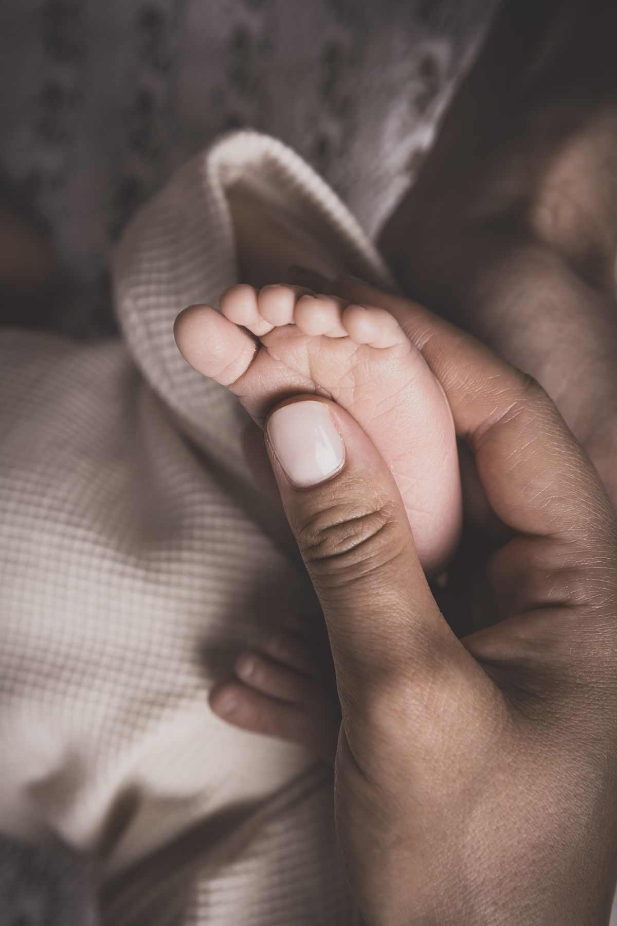 Nou-născut adormit, înfășurat în pătură moale — ședință foto newborn în studio în Oradea (3)